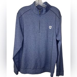 Cutter & Buck Men’s Shoreline Heathered Quarter 1/4 zip pullover blue - Large